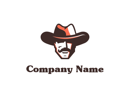 cowboy with moustache illustration