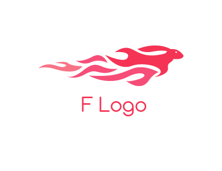 flame behind bunny logo