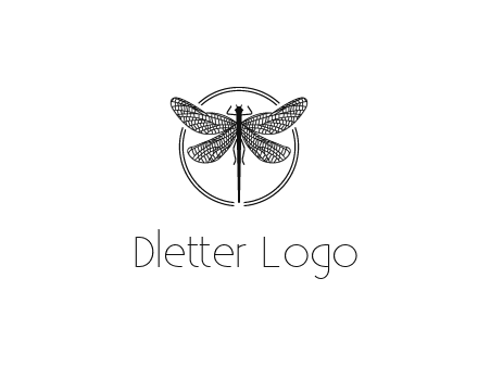 detailed dragonfly logo