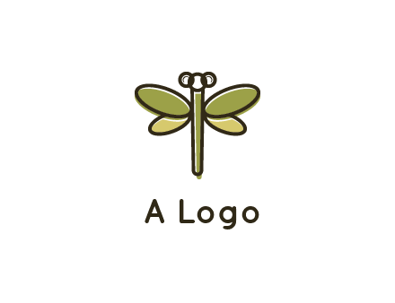 abstract dragonfly logo