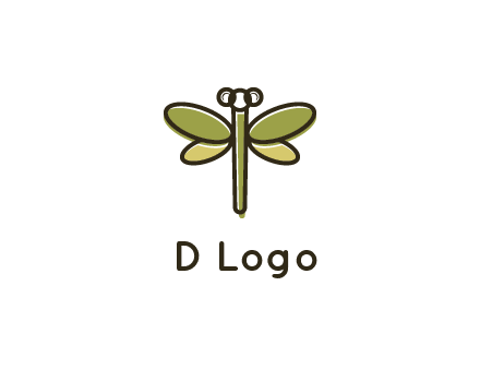 abstract dragonfly logo