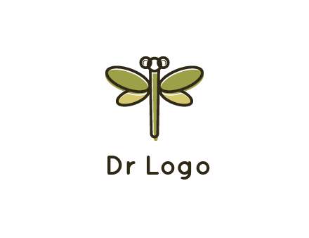 abstract dragonfly logo