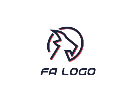 goat face outline logo