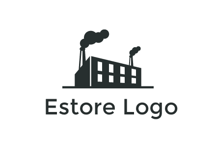 factory with smoke logo