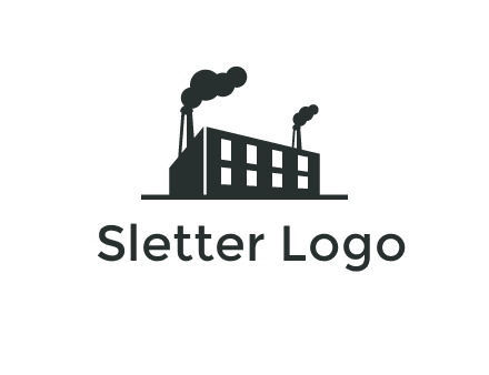 factory with smoke logo