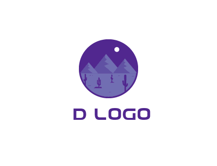 desert and mountains logo