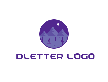 desert and mountains logo