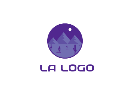 desert and mountains logo