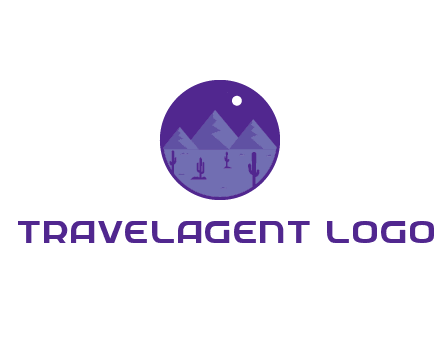 desert and mountains logo