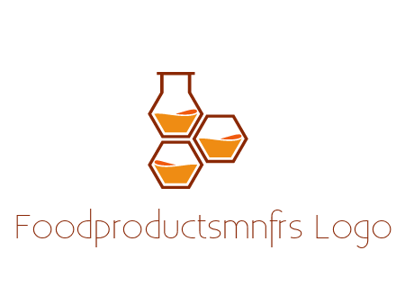 honeycomb and flask icon