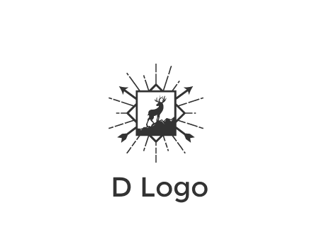 deer and arrow emblem logo