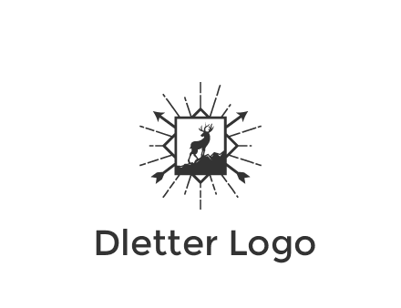 deer and arrow emblem logo