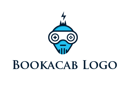 gaming robot face logo