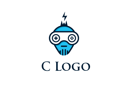 gaming robot face logo