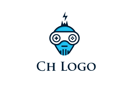 gaming robot face logo