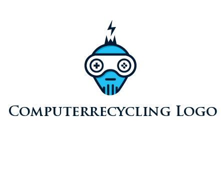 gaming robot face logo