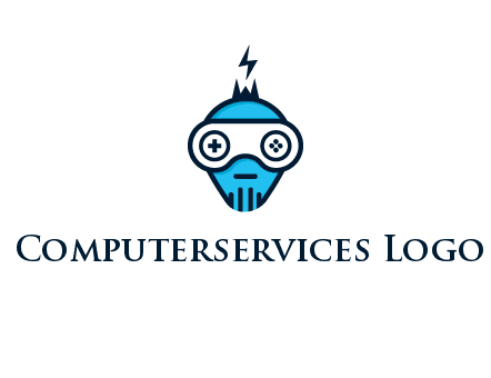 gaming robot face logo