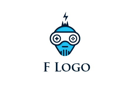 gaming robot face logo