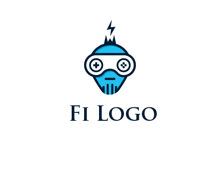 gaming robot face logo