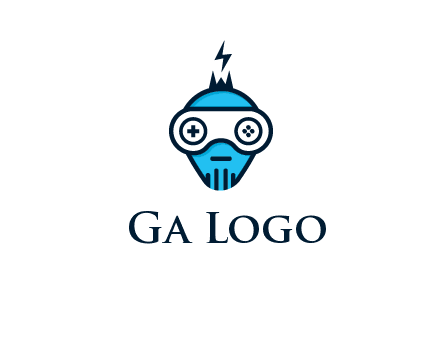 gaming robot face logo