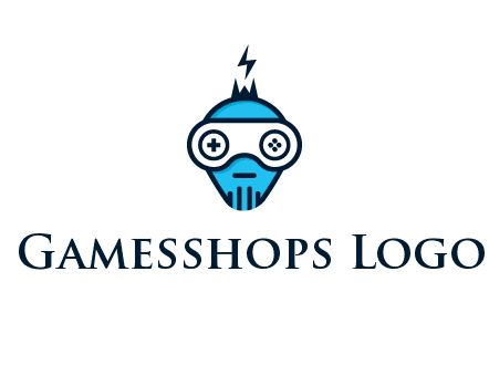 gaming robot face logo