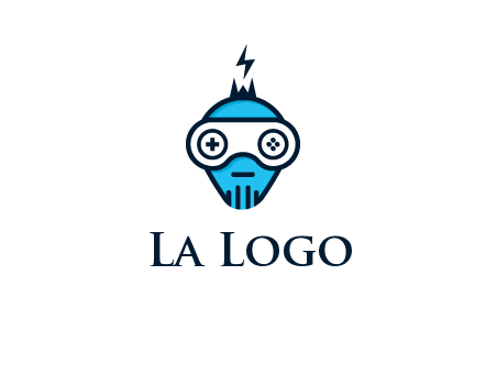 gaming robot face logo