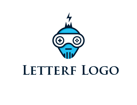 gaming robot face logo