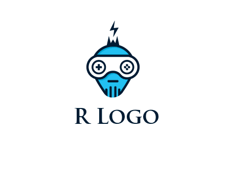 gaming robot face logo