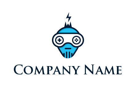 gaming robot face logo