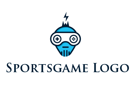 gaming robot face logo