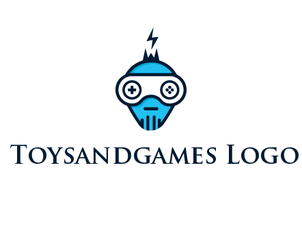 gaming robot face logo