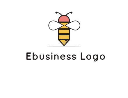 honey bee pencil logo