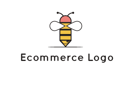 honey bee pencil logo