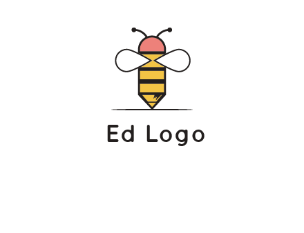 honey bee pencil logo