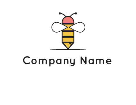 honey bee pencil logo