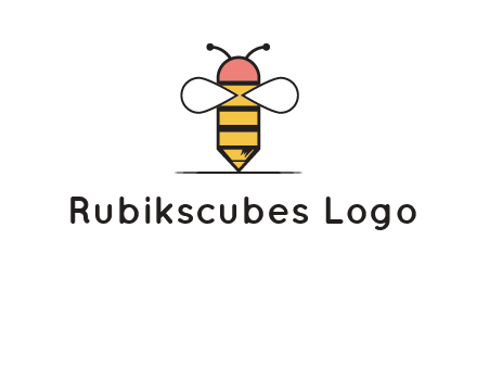 honey bee pencil logo