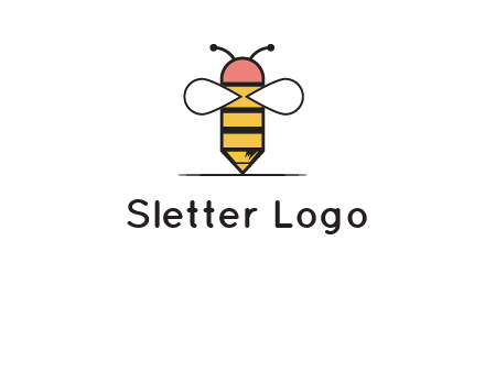 honey bee pencil logo