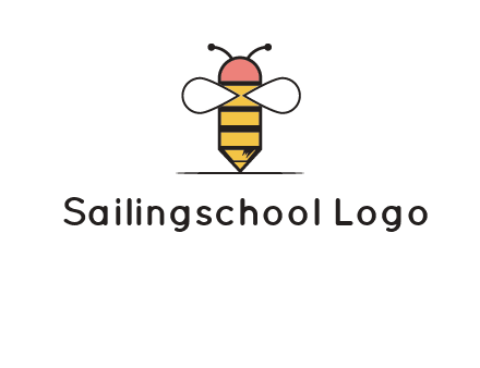 honey bee pencil logo