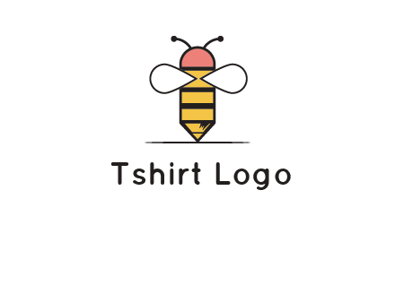 honey bee pencil logo