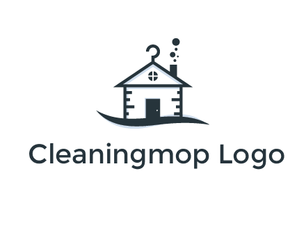 abstract dry cleaning house logo