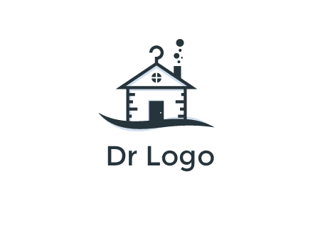 abstract dry cleaning house logo