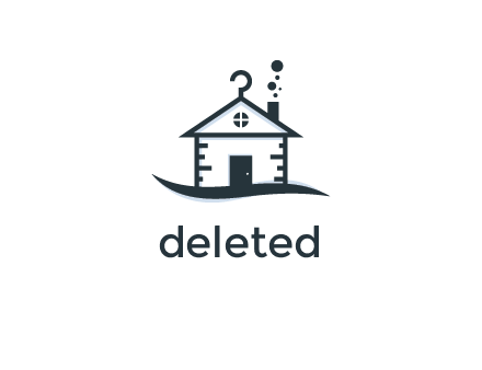 abstract dry cleaning house logo