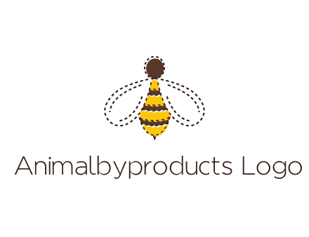 bee in stitch line logo