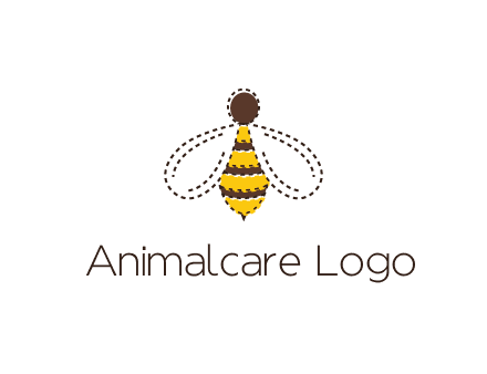 bee in stitch line logo