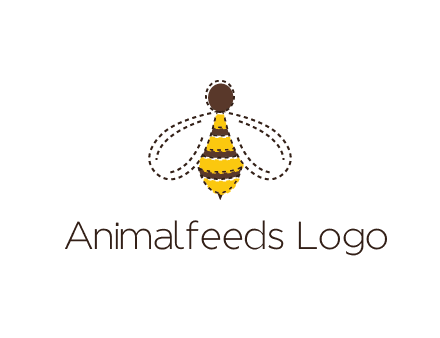 bee in stitch line logo