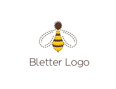 bee in stitch line logo