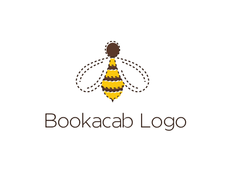 bee in stitch line logo