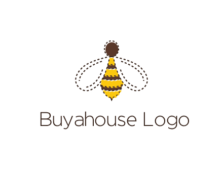 bee in stitch line logo