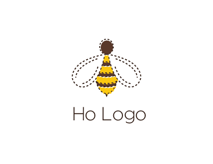 bee in stitch line logo