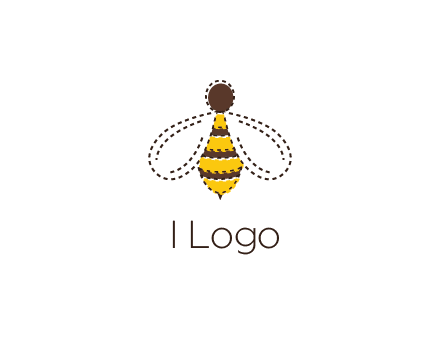 bee in stitch line logo